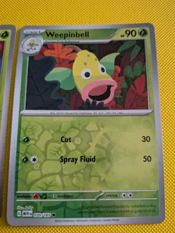 Pokemon TCG Bellsprout and Weepingbell Reverse Holo 151 Pokemon Card - Image 2