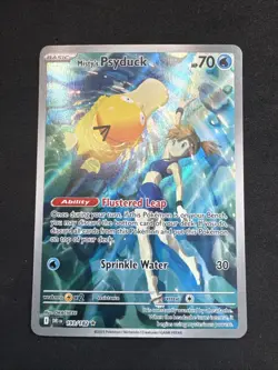 DESTINED RIVALS Misty's Psyduck Illustration Rare Full Art Card 193/182 NM - Image 1