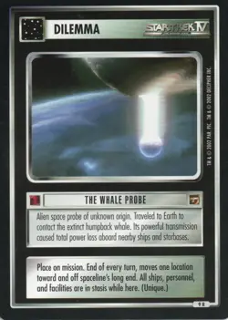 Star Trek TMP The Motion Pictures The Whale Probe CCG BB Card - Image 1