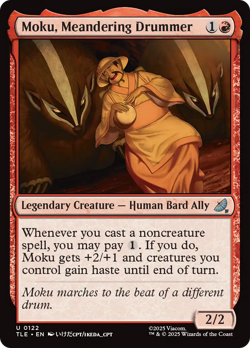 Moku, Meandering Drummer 122 TLE NM Near Mint MTG Magic NM - Image 1
