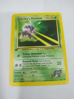 MINT Sabrina's Venonat - 1st Edition - 96/132 Gym Heroes - Pokemon TCG - 2000 - Image 1