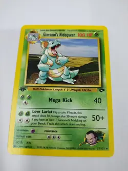 MINT Pokemon Card - Giovanni's Nidoqueen Gym Challenge 23/132 Rare 1st Edition - Image 1