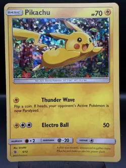 Pikachu 5/12 Holo McDonald's Promo Pokemon Card 2016 LP - Image 1