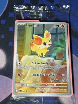 Pokemon Chaos Rising Fennekin Pokemon Center 080 Stamped Sealed Promo Card - Image 1