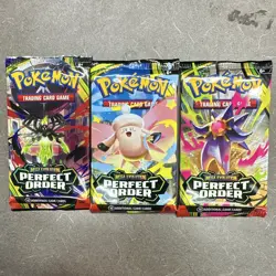 Pokemon TCG Mega Evolution Perfect Order Booster Packs 3x (10 packs)English - Image 1