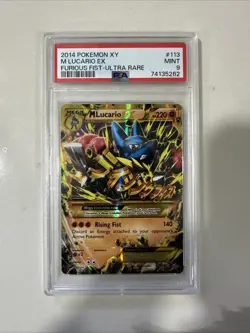M Lucario EX Holo Card 113/111 Secret Edition PSA 9 Pokemon Card Mint XY - Image 1