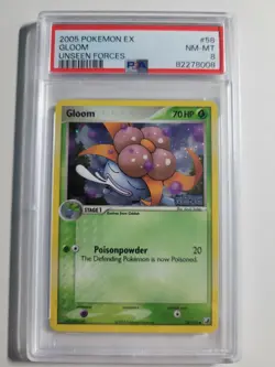 Pokemon Gloom EX Unseen Forces Reverse Holo #58 PSA 8 - Image 1