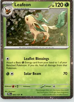 Leafeon (Cosmo Promo) - Prismatic Evolutions - 005/131 - Holo NM Pokemon - Image 1