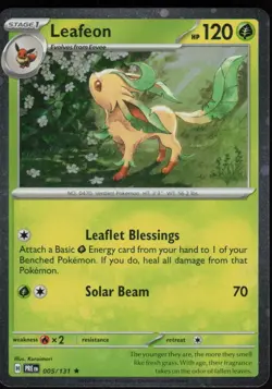 Leafeon (Cosmo Promo) - Prismatic Evolutions - 005/131 - Holo NM Pokemon - Image 3