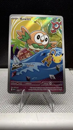Rowlet MEP043 First Partner Illustration Rare Promo 30th Anniversary NM - Image 1