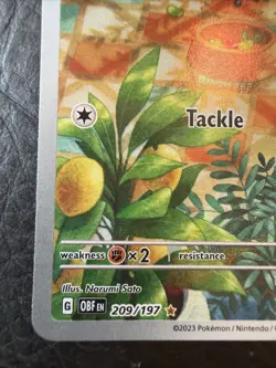 Pokemon TCG Lechonk 209/197 SV03 Obsidian Flames Holo Illustration Rare Holo - Image 2