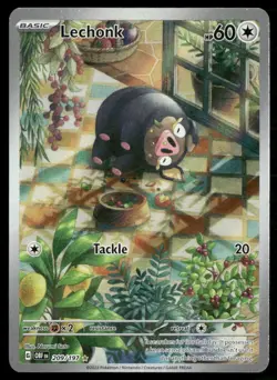 Lechonk 209/197 Holo Illustration Rare 2023 Obsidian Flames Pokemon LP - Image 1