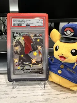 Pokemon Charizard V Secret Rare Full Art Holo Champion's Path 079/073 PSA 8.5 - Image 1