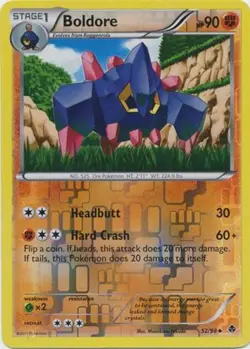 Pokemon - Boldore - 52/98 - Uncommon - Reverse Holo - Emerging Powers - NM - Image 1