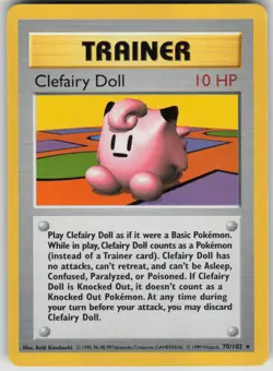 Pokemon TCG Clefairy Doll Rare Base Set (Shadowless) 070/102 - Image 1