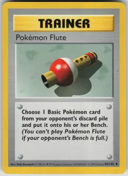 Pokemon TCG Pokemon Flute Uncommon Base Set (Shadowless) 086/102 - Image 1