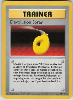 Pokemon TCG Devolution Spray Rare Base Set (Shadowless) 072/102 - Image 1