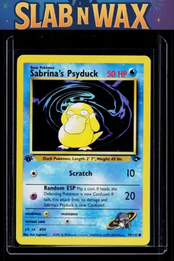Pokemon tcg Gym Challenge Sabrina's Psyduck ( First Edition) #99/132 - Image 1