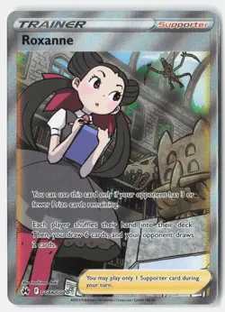 Roxanne GG66/GG70 Crown Zenith Galarian Gallery Pokemon Holo LP Toshinao Aoki - Image 1
