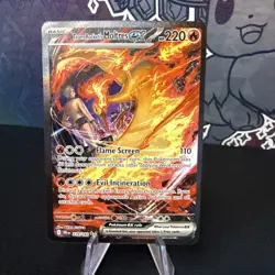 Pokemon Team Rocket’s Moltres ex 229/182 SIR Special Illustration Rare NM - Image 1