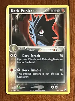 Dark Pupitar 41/109 Non Holo Team Rocket Returns Pokemon TCG - Image 1