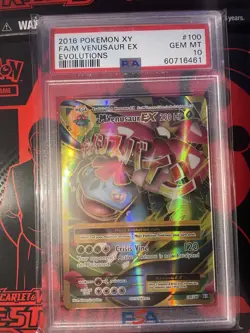 Pokemon TCG: XY Evolutions - M Mega Venusaur EX Full Art 100/108 [PSA 10 GEM] - Image 1
