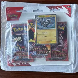 Pokemon Destined Rivals 3 Booster Pack Blister Zebstrika Pokemon - NEW SEALED - Image 1