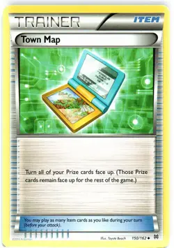 4x Lightly Played Town Map - 150/162 - Uncommon Pokemon BREAKthrough - Image 1