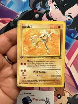Carte Pokemon Kicklee 22/62 Wizards Fossile Edition 1 Ed1 Francais Vf Fr - Image 2