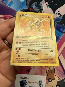Carte Pokemon Kicklee 22/62 Wizards Fossile Edition 1 Ed1 Francais Vf Fr - Image 4