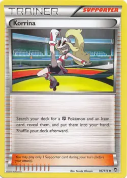4x Moderately Played Korrina - 95/111 - Uncommon Pokemon Furious Fists - Image 1