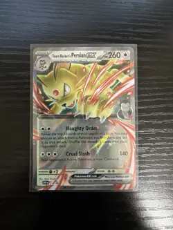 Pokemon SV Destined Rivals Team Rockets Persian Ex 218 Black Star Promo - Image 1