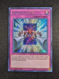 Yugioh - Counter Gate MVP1-ENS10 1st Edition Secret Rare NM - Image 1