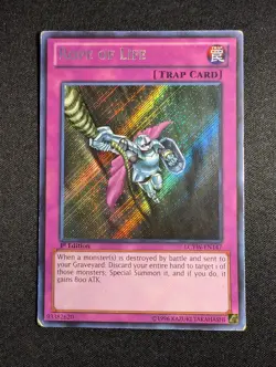 Yugioh - Rope of Life LCYW-EN147 1st Edition Secret Rare HP - Image 1