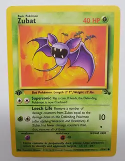 4 Card Lot 1999 Pokemon Fossil 1st Edition, Zubat, Horsea, Psyduck, Golduck - Image 5
