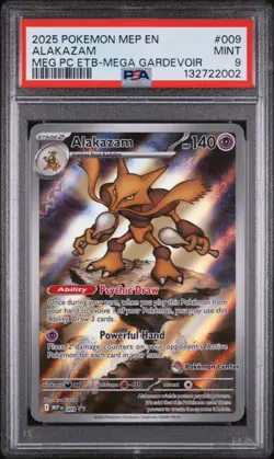 Pokemon TCG - Alakazam 009 Pokemon Center Stamped Black Star Promo PSA 9 - Image 1