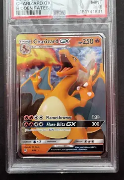 *PSA 9* Charizard GX 9/68 - Hidden Fates - Mint Graded Pokemon Card - Image 3