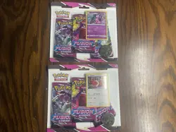 Pokemon TCG Fusion Strike 3 Pack Blister X2 NISB Evee Espeon Promo Unopened Lot - Image 1