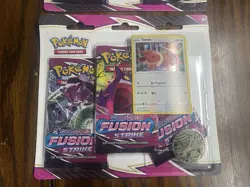 Pokemon TCG Fusion Strike 3 Pack Blister X2 NISB Evee Espeon Promo Unopened Lot - Image 2