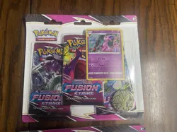 Pokemon TCG Fusion Strike 3 Pack Blister X2 NISB Evee Espeon Promo Unopened Lot - Image 3