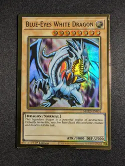Yugioh - Blue-Eyes White Dragon MGED-EN001 1st Edition Premium Gold Rare NM - Image 1