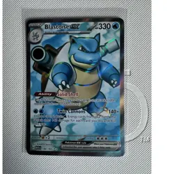 Pokemon Blastoise ex 184/165 SV 151 Ultra Rare Full Art Holo EN - Image 1