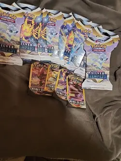Pokemon TCG Silver Tempest Sleeved Booster Packs Plus 4 Mini Booster Packs. 13 - Image 1