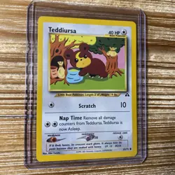 Teddiursa 65/75 Neo Discovery Vintage Pokemon Card LP-NM - Image 1