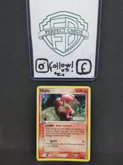 POKEMON EX LEGGENDA DI MEW MAGBY HOLO STAMPED 58/92 NM ENG - Image 1