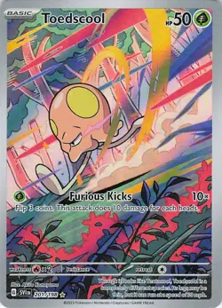 Toedscool 205/198 Scarlet & Violet Base Set Holo Rare Pokemon TCG NM SV1 - Image 1