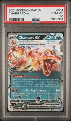 2024 Pokemon Paldean Fates #054 Charizard EX PSA 10 Gem Mint - Image 1