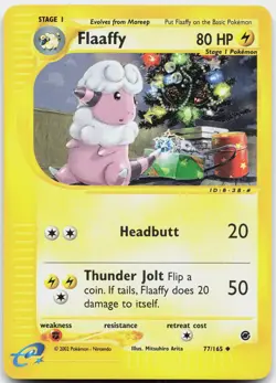 Flaaffy 77/165 Uncommon Expedition Base Set Pokemon Reverse Holo MP - Image 1