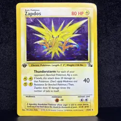 1999 Pokemon—Zapdos #16 Base Set—Rare Holo Spanish [Damage] (1st Edition) - Image 1