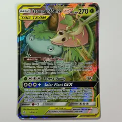 Pokemon TCG Venusaur Snivy GX Holo Card 1/236 Sm-Cosmic Eclipse Near Mint - Image 1